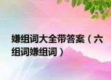 嫌組詞大全帶答案（六組詞嫌組詞）