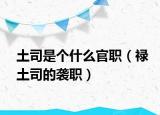 土司是個什么官職（祿土司的襲職）