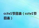 cctv1節(jié)目表（cctv1節(jié)目表）