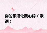 你的眼淚讓我心碎（歌詞）