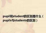 pupil和student的區(qū)別是什么（pupils與students的區(qū)別）