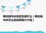 硫化鈉與水反應生成什么（硫化鈉與水怎么反應啊簡介介紹）
