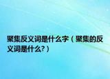 聚集反義詞是什么字（聚集的反義詞是什么?）