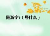 陸游字?（號什么）