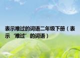 表示難過的詞語二年級下冊（表示‘難過’的詞語）