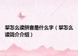 挈怎么讀拼音是什么字（挈怎么讀簡(jiǎn)介介紹）