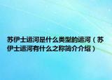 蘇伊士運河是什么類型的運河（蘇伊士運河有什么之稱簡介介紹）