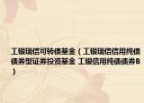 工銀瑞信可轉(zhuǎn)債基金（工銀瑞信信用純債債券型證券投資基金 工銀信用純債債券B）