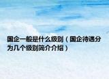 國企一般是什么級別（國企待遇分為幾個級別簡介介紹）