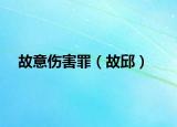 故意傷害罪（故邱）