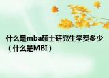什么是mba碩士研究生學(xué)費(fèi)多少（什么是MBI）