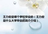 王力宏是哪個(gè)學(xué)校畢業(yè)的（王力宏是什么大學(xué)畢業(yè)的簡(jiǎn)介介紹）