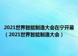2021世界智能制造大會在寧開幕（2021世界智能制造大會）
