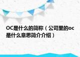 OC是什么的簡稱（公司里的oc是什么意思簡介介紹）