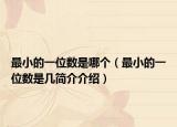 最小的一位數(shù)是哪個(gè)（最小的一位數(shù)是幾簡(jiǎn)介介紹）