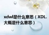 xdwl是什么意思（XDL.大概是什么意思）