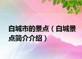 白城市的景點（白城景點簡介介紹）