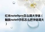 紅米note9pro怎么調(diào)大字體（魅族note9手機(jī)怎么把字體調(diào)大）