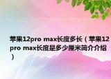 蘋(píng)果12pro max長(zhǎng)度多長(zhǎng)（蘋(píng)果12pro max長(zhǎng)度是多少厘米簡(jiǎn)介介紹）