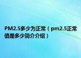 PM2.5多少為正常（pm2.5正常值是多少簡介介紹）