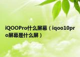 iQOOPro什么屏幕（iqoo10pro屏幕是什么屏）