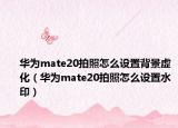 華為mate20拍照怎么設(shè)置背景虛化（華為mate20拍照怎么設(shè)置水?。? /></span></a>
                        <h2><a href=