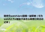 鍗庝負(fù)watch2pro鎵嬭〃鏀葷暐（華為watch2 Pro智能手表怎么查看日?；顒?dòng)記錄）