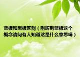 藍(lán)板和黑板區(qū)別（剛聽(tīng)到藍(lán)板這個(gè)概念請(qǐng)問(wèn)有人知道這是什么意思嗎）