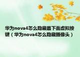華為nova4怎么隱藏最下面虛擬按鍵（華為nova4怎么隱藏?cái)z像頭）