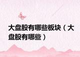大盤股有哪些板塊（大盤股有哪些）