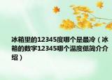 冰箱里的12345度哪個是最冷（冰箱的數(shù)字12345哪個溫度低簡介介紹）