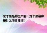 龍豐果是哪里產(chǎn)的（龍豐果俗稱(chēng)是什么簡(jiǎn)介介紹）