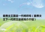 秦惠文王算是一代明君嗎（秦惠文王下一代君王是誰(shuí)簡(jiǎn)介介紹）