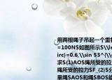 用兩根繩子吊起一個(gè)重物物體的重力為$G=100N$如圖所示$\left(\sin（37^{\circ}=0.6,\sin 53^{\circ}=0.8\right)$求$(1)AO$繩所受的拉力$F_{1}$和$BO$繩所受的拉力$F_{2}$分別為多少 $(2)$如果繩$AO$和繩$BO$能承受的最大拉力都是$200N$若逐漸增加物體重力則$AO$和$BO$那根繩子先斷 為什么 