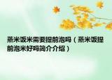 蒸米飯米需要提前泡嗎（蒸米飯?zhí)崆芭菝缀脝岷?jiǎn)介介紹）