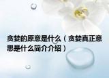 貪婪的原意是什么（貪婪真正意思是什么簡介介紹）