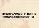 哈根達(dá)斯杭州西湖文化廣場店（杭州哈根達(dá)斯專賣店地址簡介介紹）