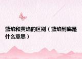 藍焰和黃焰的區(qū)別（藍焰到底是什么意思）