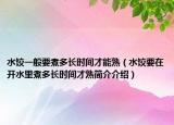 水餃一般要煮多長(zhǎng)時(shí)間才能熟（水餃要在開水里煮多長(zhǎng)時(shí)間才熟簡(jiǎn)介介紹）
