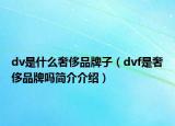 dv是什么奢侈品牌子（dvf是奢侈品牌嗎簡(jiǎn)介介紹）