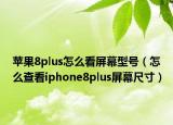 蘋果8plus怎么看屏幕型號(hào)（怎么查看iphone8plus屏幕尺寸）
