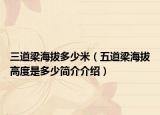 三道梁海拔多少米（五道梁海拔高度是多少簡介介紹）