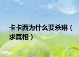 卡卡西為什么要殺琳（求真相）