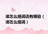渚怎么組詞語(yǔ)有哪些（渚怎么組詞）