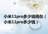 小米11pro多少錢現(xiàn)在（小米11pro多少錢）