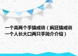 一個(gè)高兩個(gè)手猜成語(yǔ)（瘋狂猜成語(yǔ)一個(gè)人長(zhǎng)大口兩只手簡(jiǎn)介介紹）
