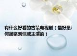 有什么好看的古裝電視?。ㄗ詈檬?何晟銘劉愷威主演的）