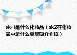 sk-ii是什么化妝品（sk2在化妝品中是什么意思簡介介紹）