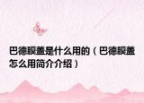巴德膜蓋是什么用的（巴德膜蓋怎么用簡介介紹）