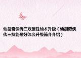 仙劍奇?zhèn)b傳三雙屬性仙術(shù)升級（仙劍奇?zhèn)b傳三技能最好怎么升級簡介介紹）